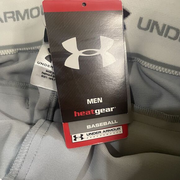 Under Armour Baseball Pants Men's Size Large Gray Heat Gear Tapered Leg NEW TAGS - Picture 6 of 11